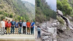 सोलुखुम्बुमा बाढी/पहिरो आउनु पहिले सूचना दिने डिभाइस राख्न स्थलगत अध्ययन