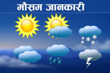 यी स्थानमा आज वर्षा र हिमपातको सम्भावना