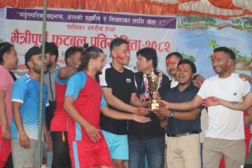 बर्दगोरियामा सम्पन्न मैत्रीपूर्ण फुटबलको उपाधि कोटागढीलाई